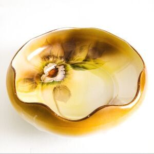 Antique Nippon Noritake Hand Painted Chestnut Bowl